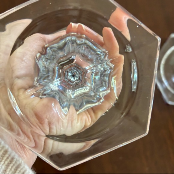 Pair of Vintage Crystal Candleholders - Picture 4 of 5